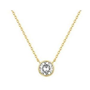 14K Gold Plated 1.00 ct (D Color, VVS Clarity) CZ Simulated Diamond Neckla